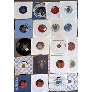 Lot of 20 Vintage 45 RPM Records Various Artists Music Vinyl Phil Collins & More